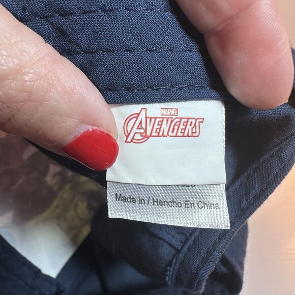Marvel Avengers Hat Youth 4-8 Yrs Blue Adjustable Strap Back Lt Mark - Picture 7 of 9